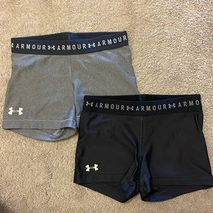2 under armour spandex (compression shorts)